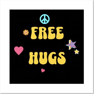 Free Hugs Hippie Style Posters and Art